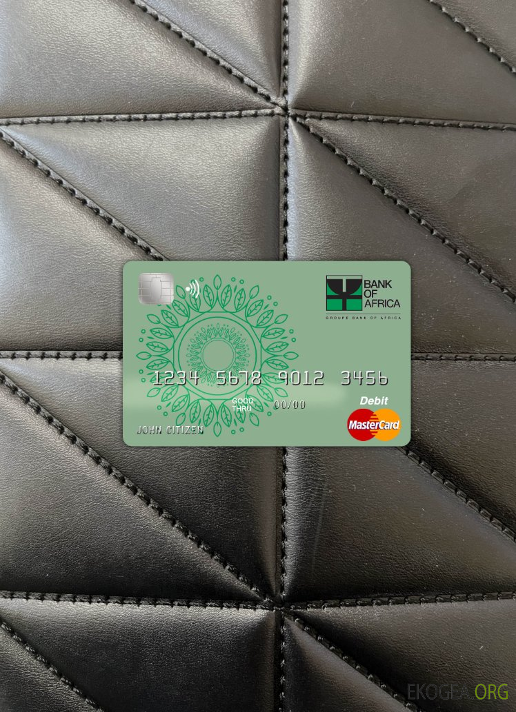 Avant photolook de la carte principale de la Banque d'Afrique du Bénin